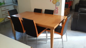 dinning table at the women's apartment