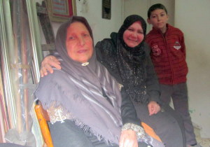 Evictied: Zuheira, her daughter Amal and Amal’s son Photo by Kathy Kern 